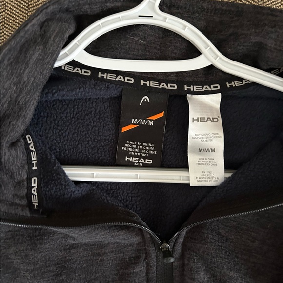 Head Men's Dark Gray Zip-Up Sweater - Picture 2 of 2
